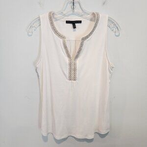 WHBM Embroidered Sleeveless Top, Size S, EUC
